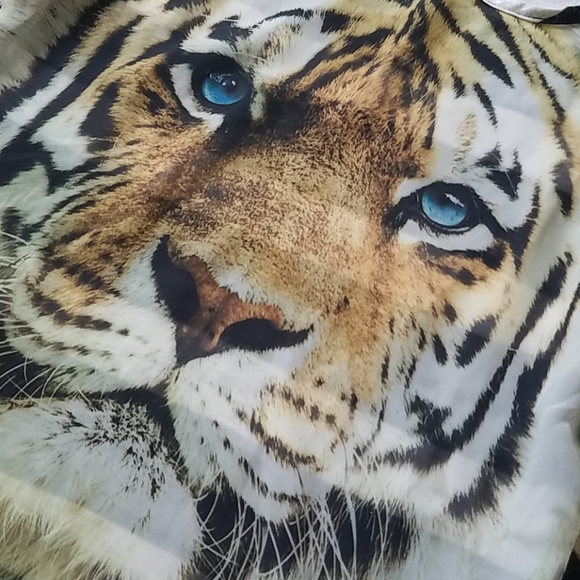 Mesh Tiger and Striped Back Top - Picture 2 of 11